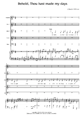 Behold, Thou hast made my days