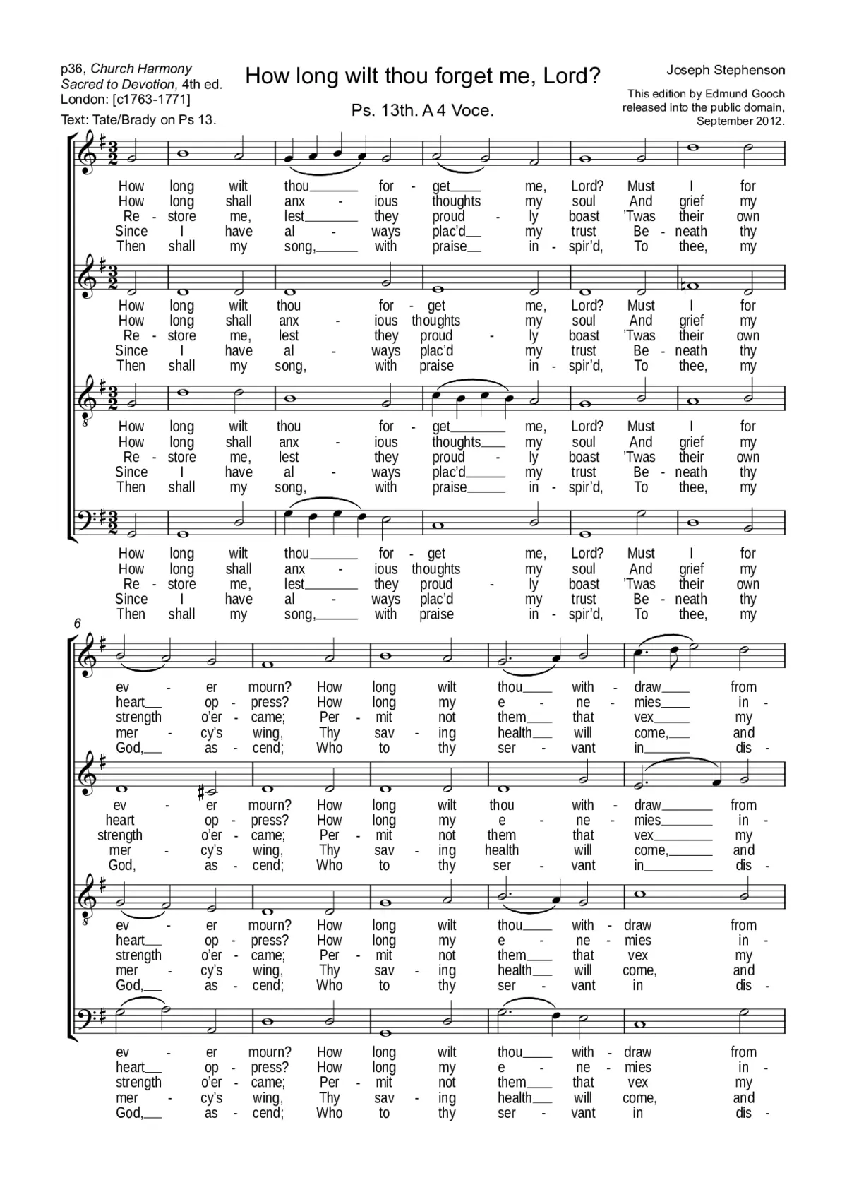 How long wilt thou forget me, Lord? - Page 1