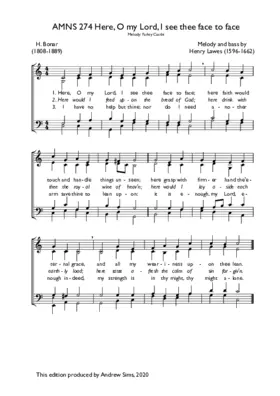 Here, O my Lord, I see thee face to face