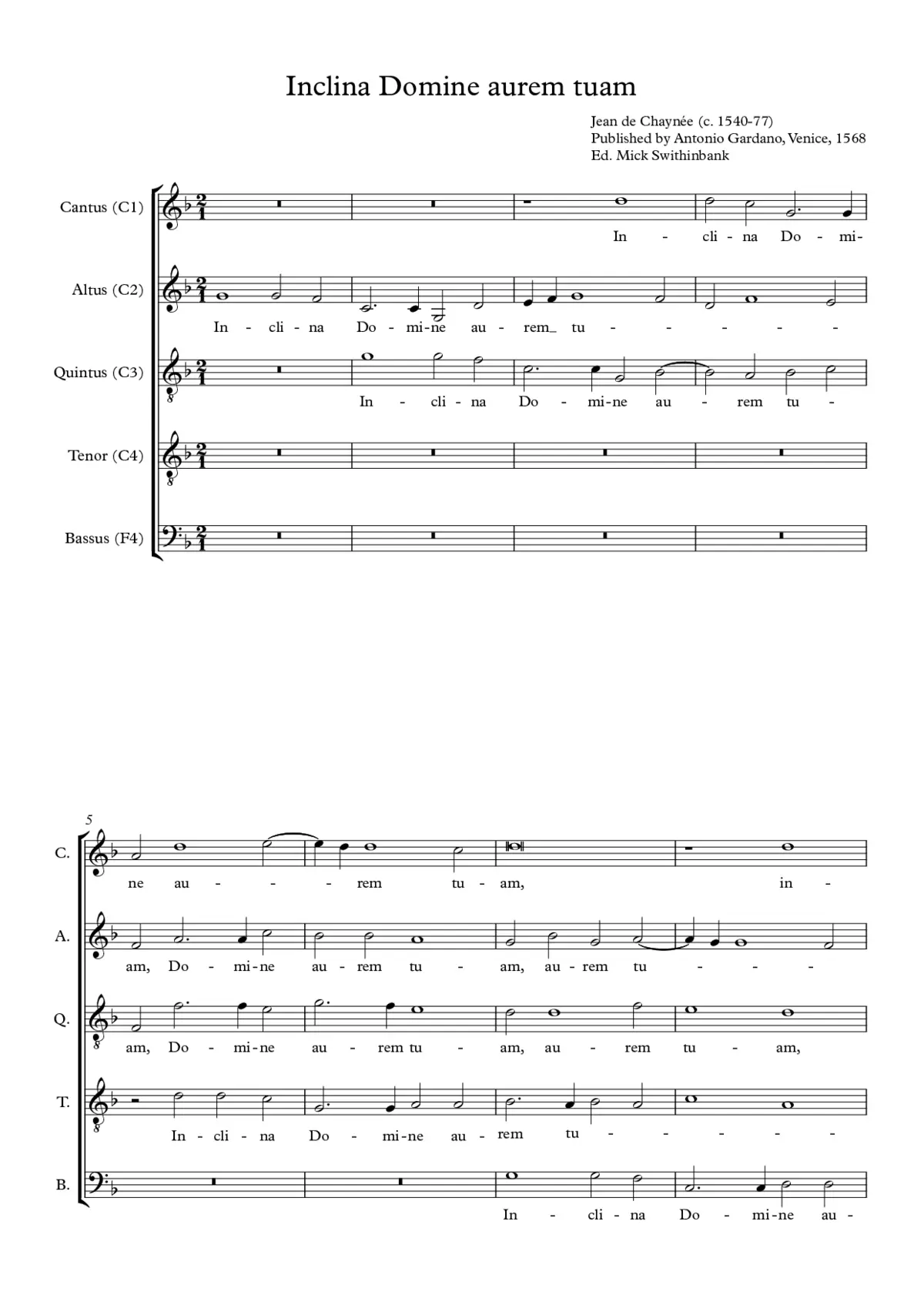 Inclina Domine aurem tuam - Page 1