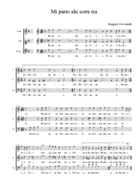 Mi parto ahi sorte ria