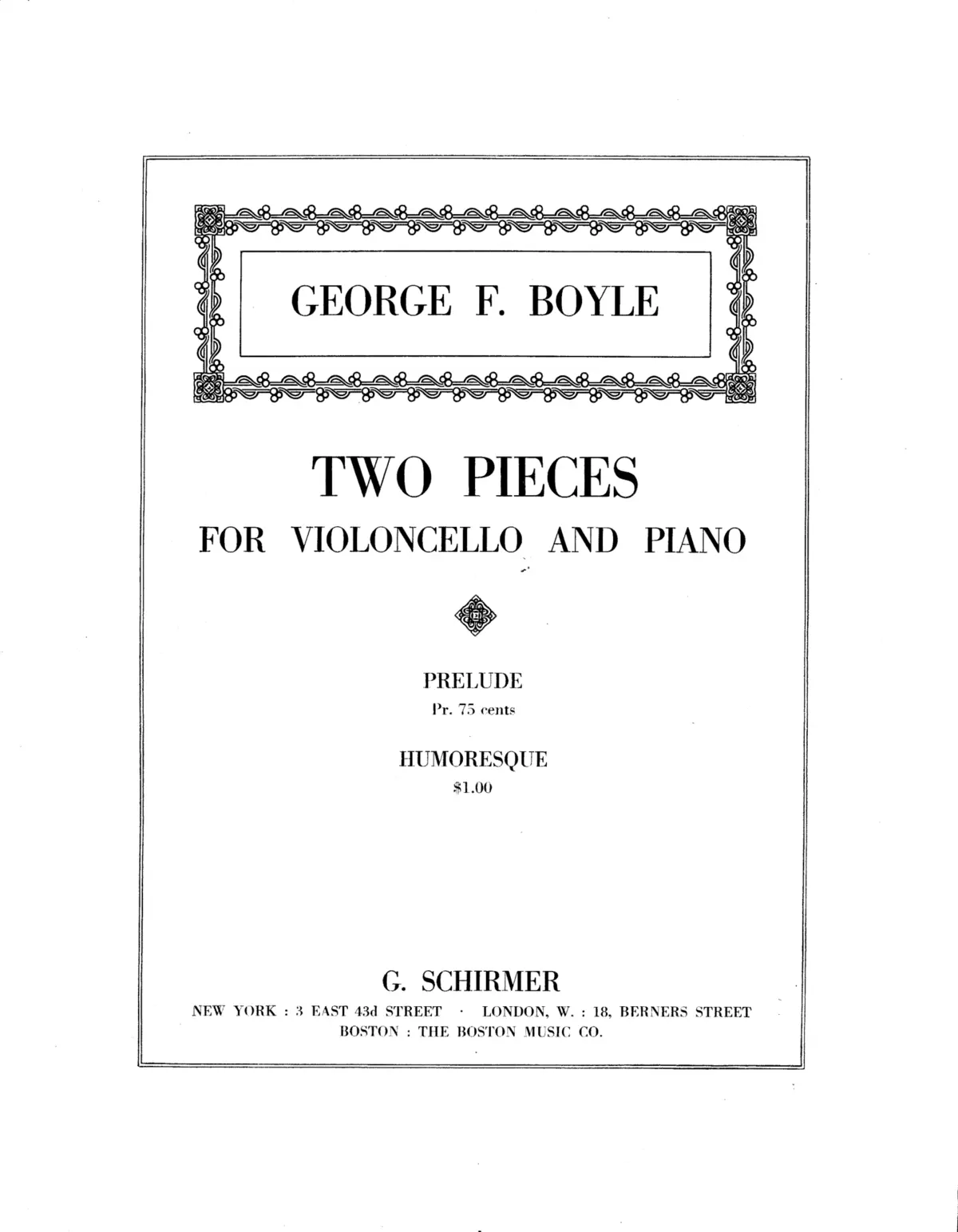 Two Pieces for Violoncello and Piano - Page 1
