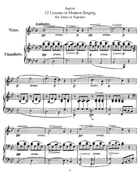 12 Lessons in Modern Singing for Tenor or Soprano