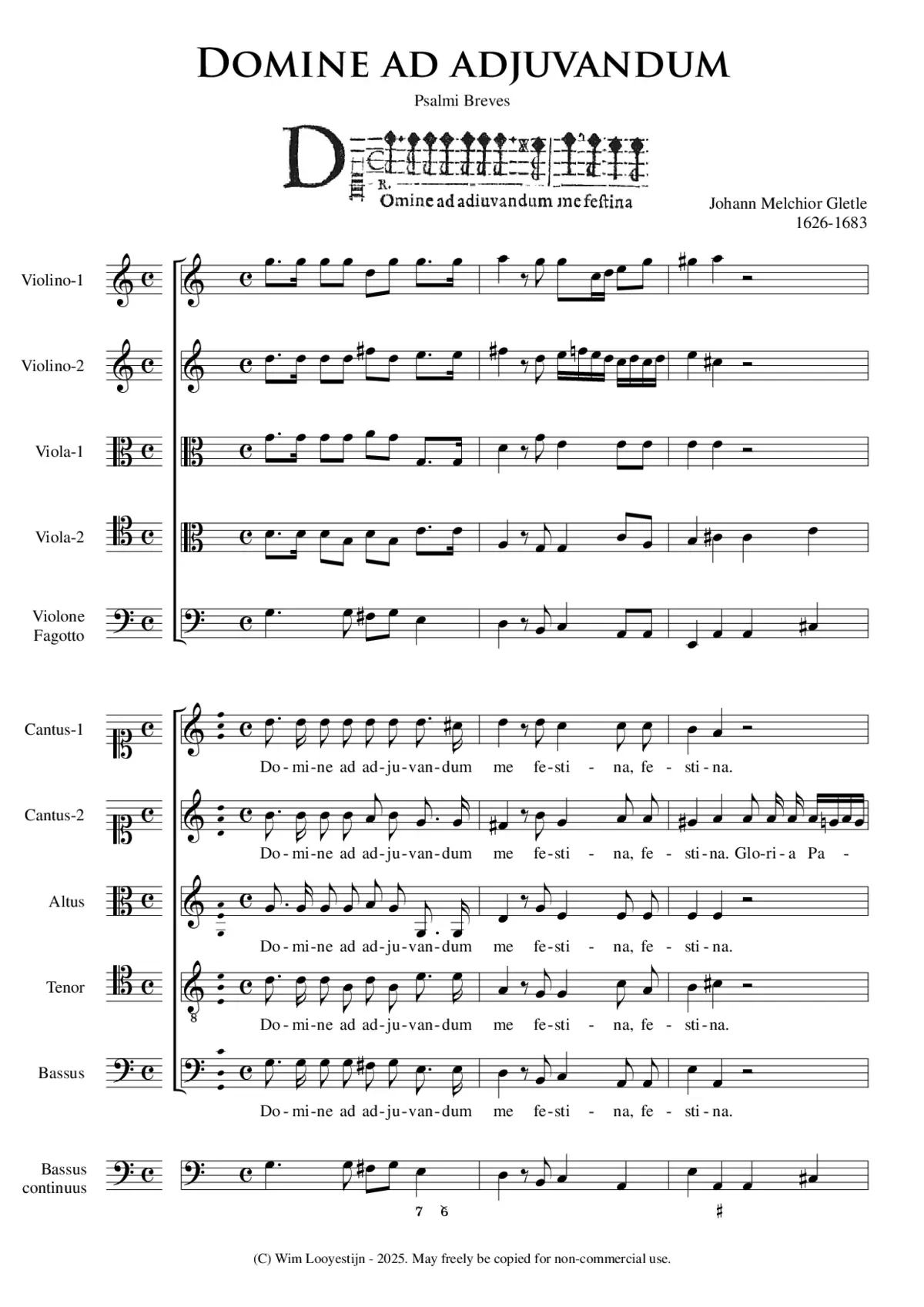 Domine ad adjuvandum - Page 1