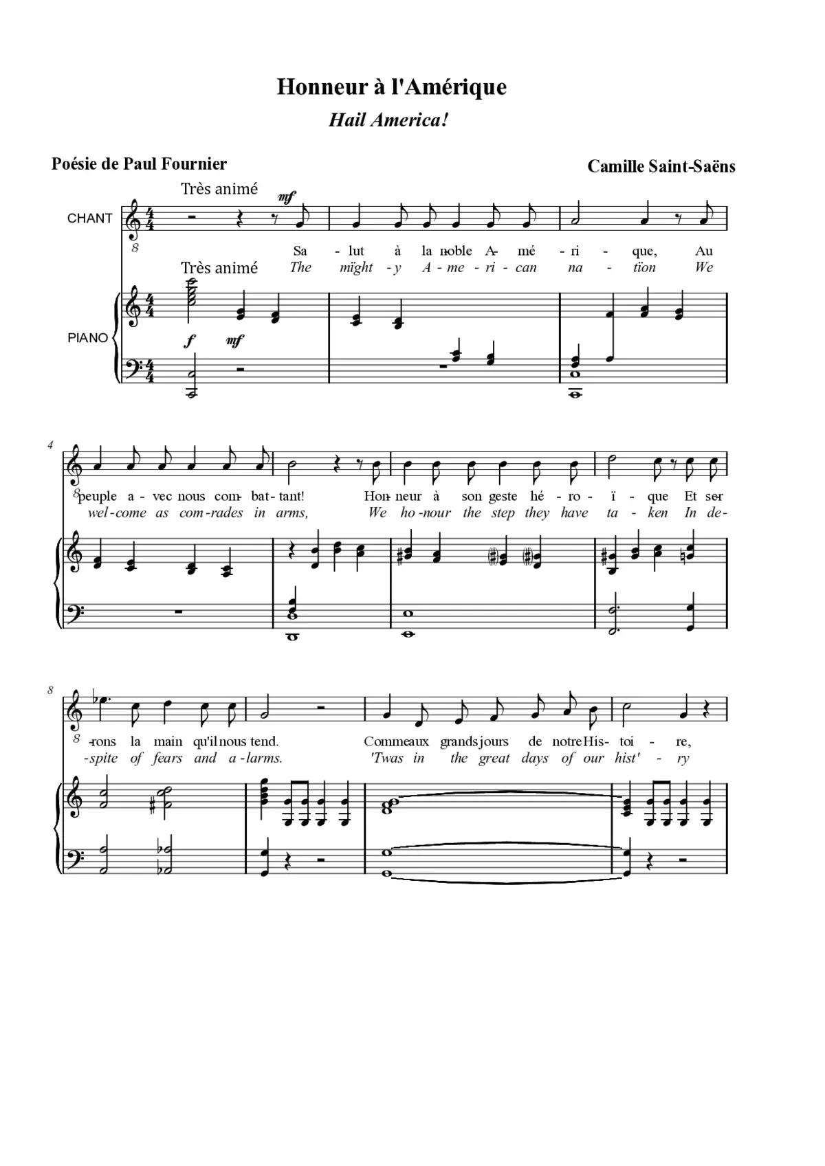 Honneur à l'Amérique - Page 1