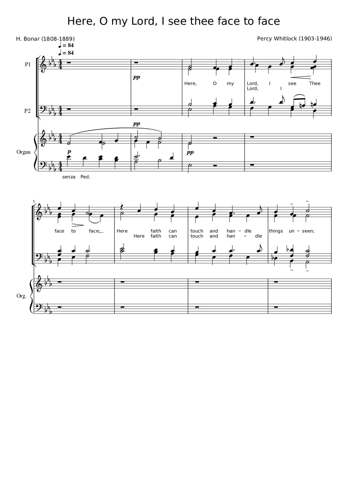 Here O my Lord I see Thee face to face - Page 1