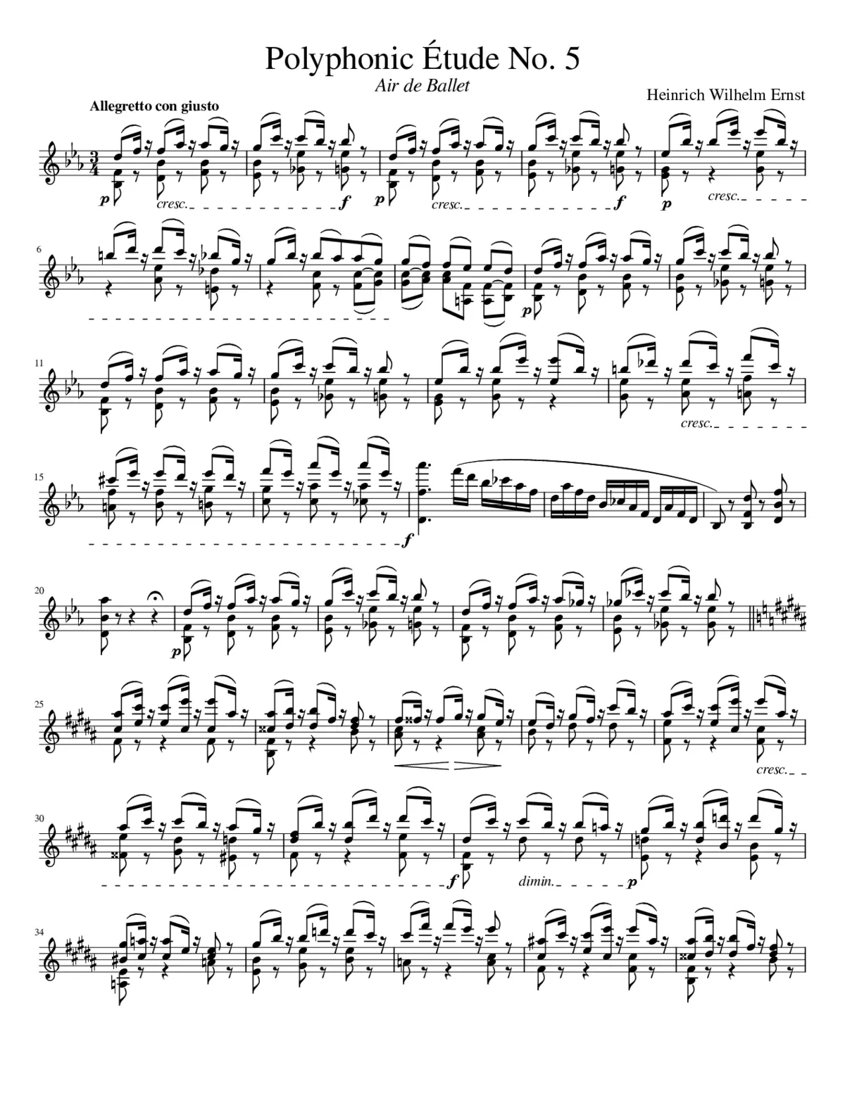 6 Études à Plusieurs Parties - Page 1