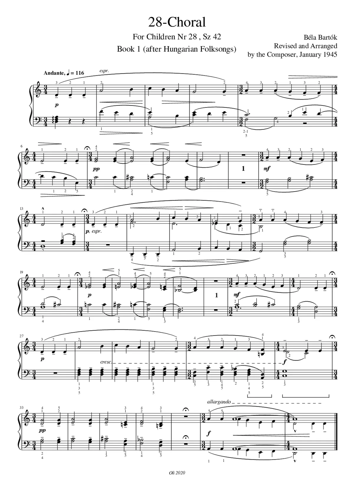 For Children Sz.42 - Page 1