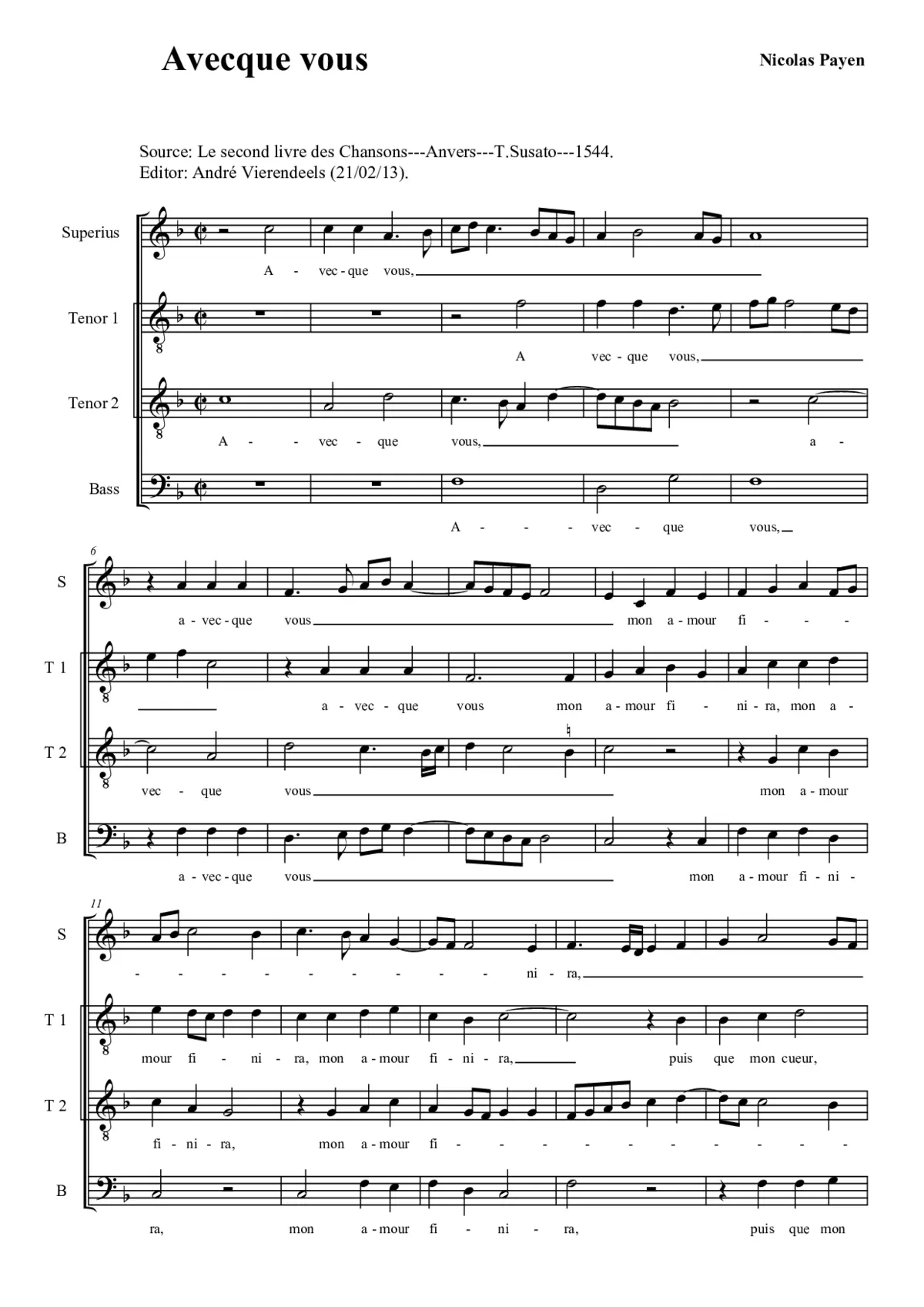 Avecque vous - Page 1