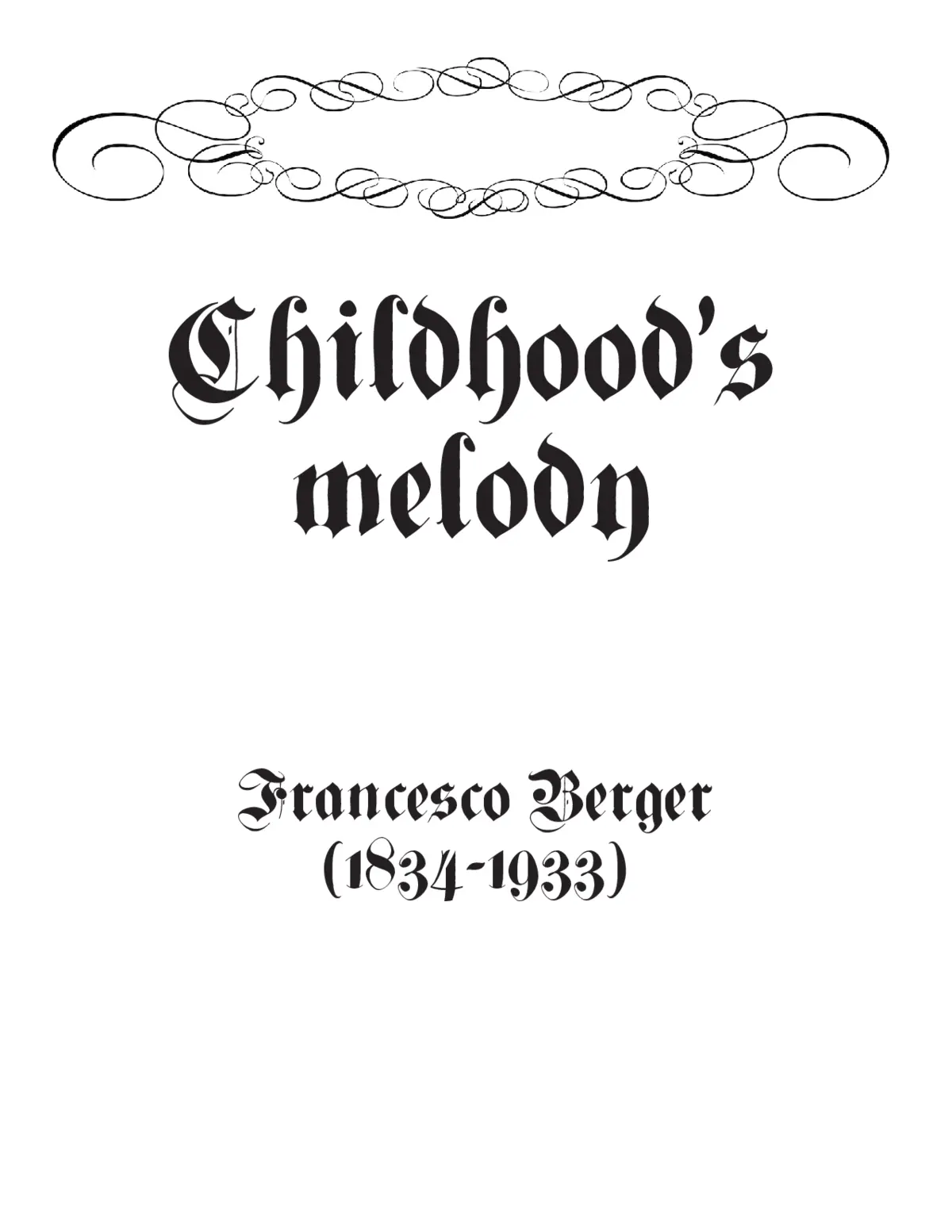 Childhood's melody - Page 1