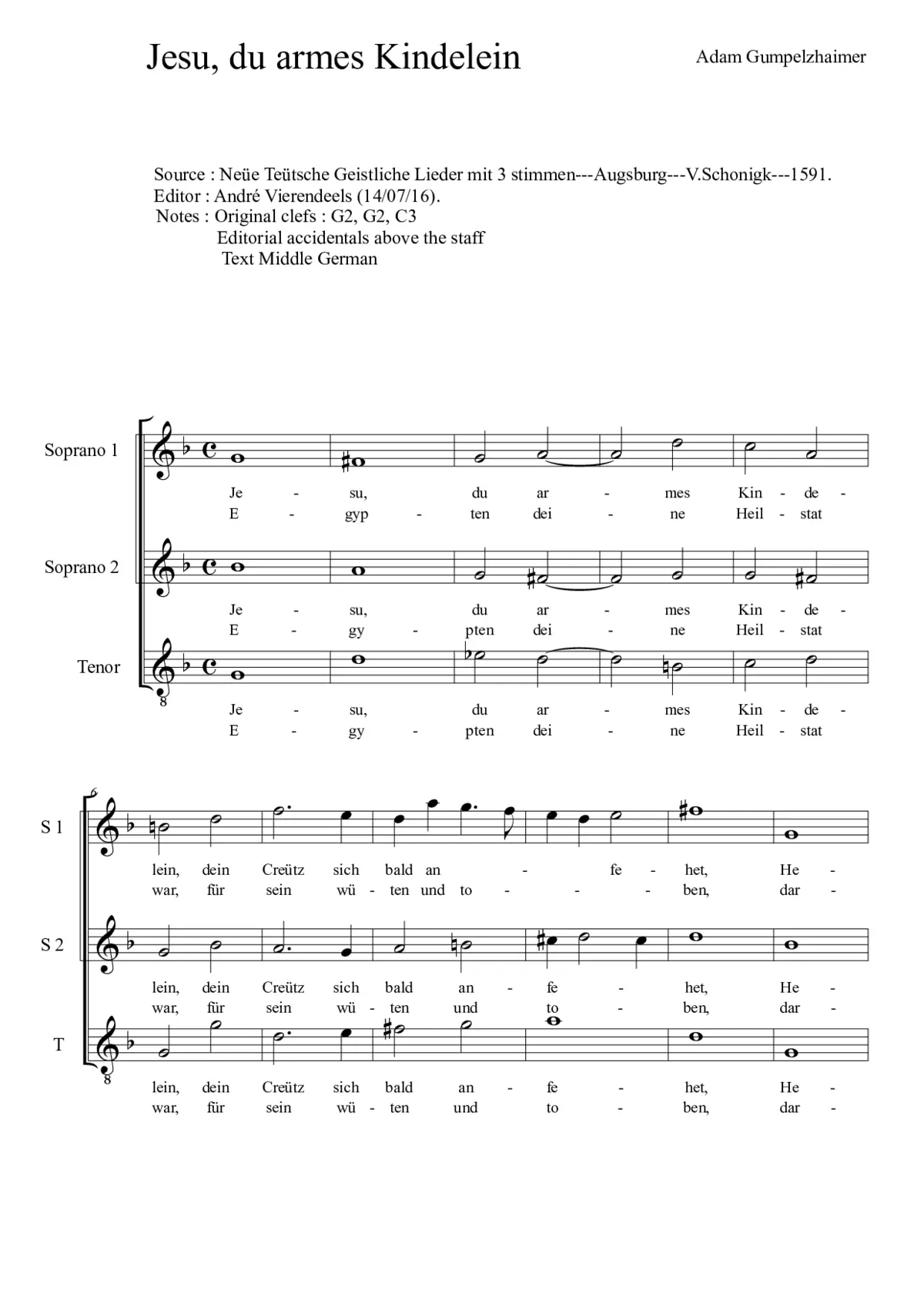 Jesu, du armes Kindelein - Page 1