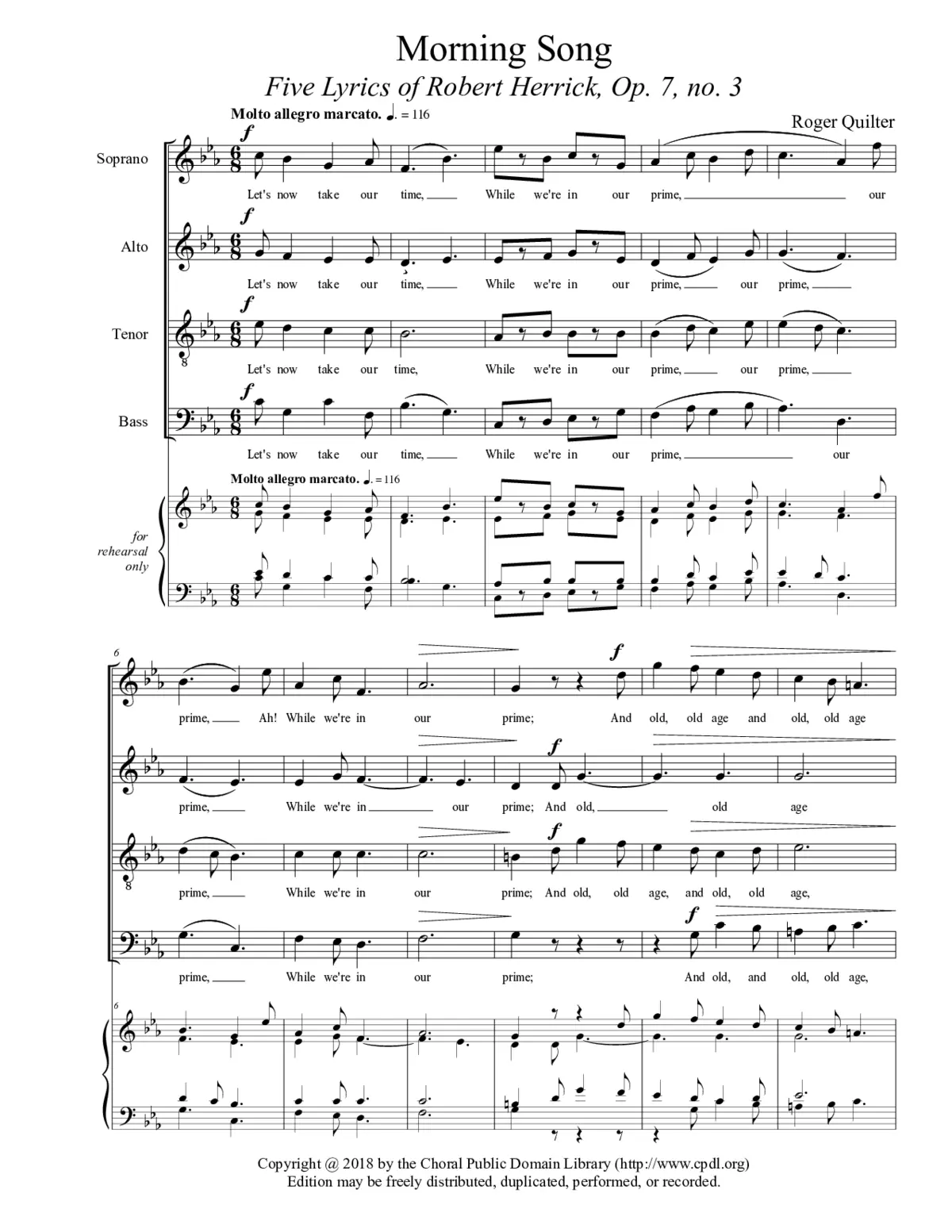 Morning Song, Op. 7, No. 3 - Page 1