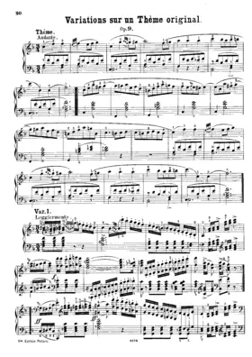 7 Variations sur un thème original, Op.9