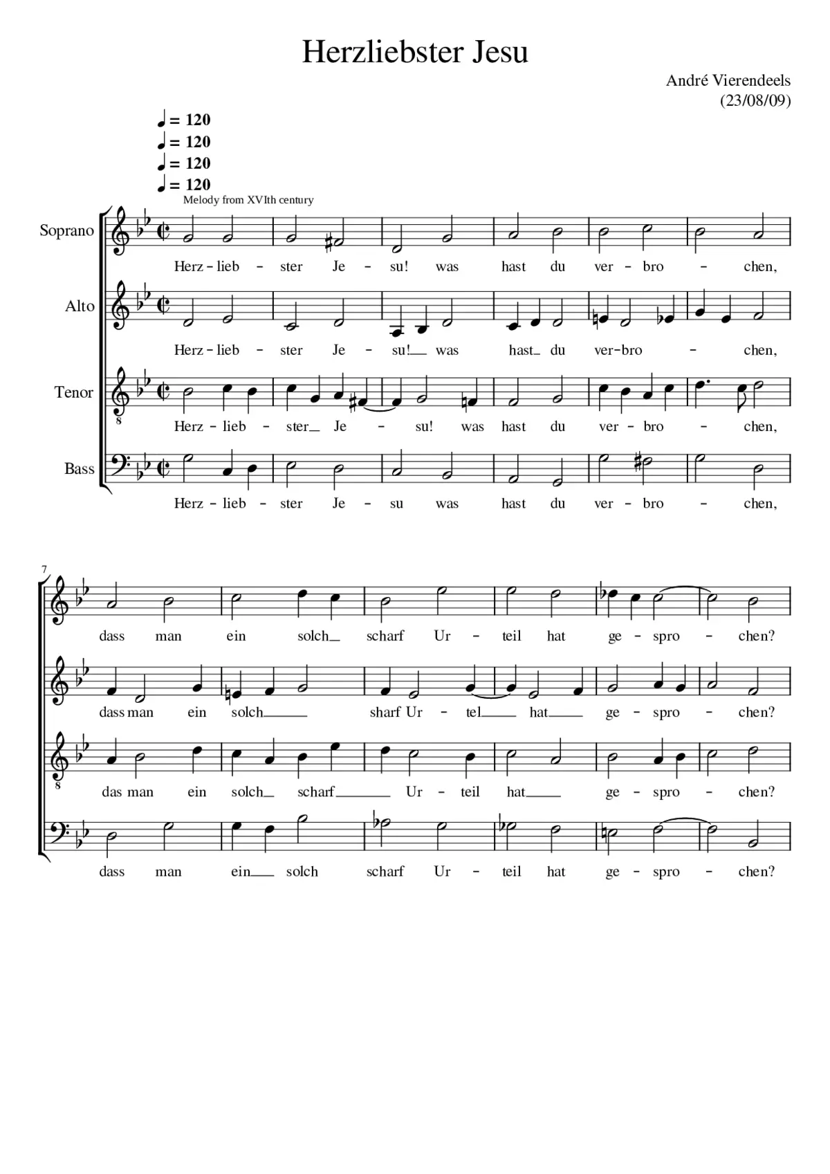 Herzliebster Jesu - Page 1