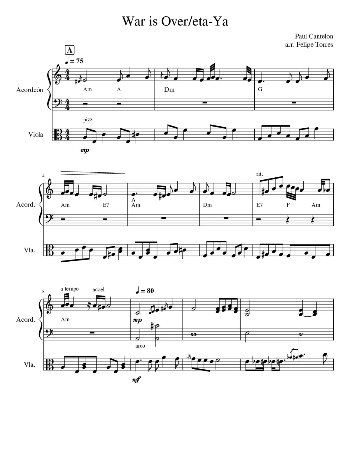 War Is Over/Eta-Ya - Page 1