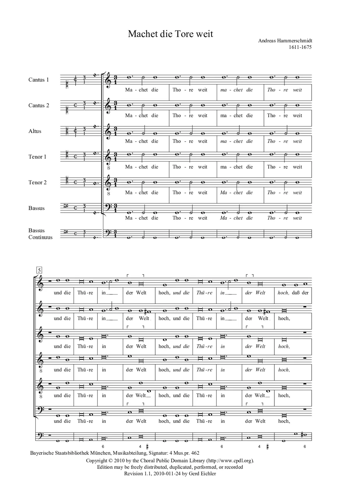 Machet die Thore weit - Page 1