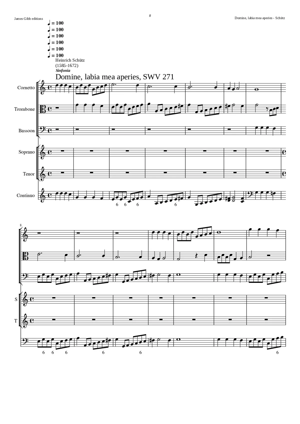 Domine labia mea aperies SWV 271 - Page 1