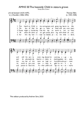 The heavenly Child in stature grows