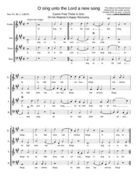 O sing unto the Lord a new song