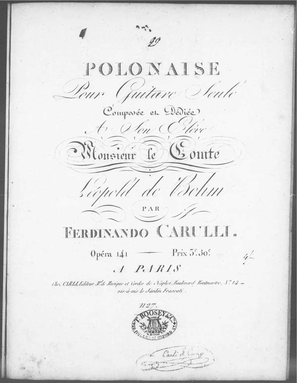 Polonaise pour Guitare seule - Page 1