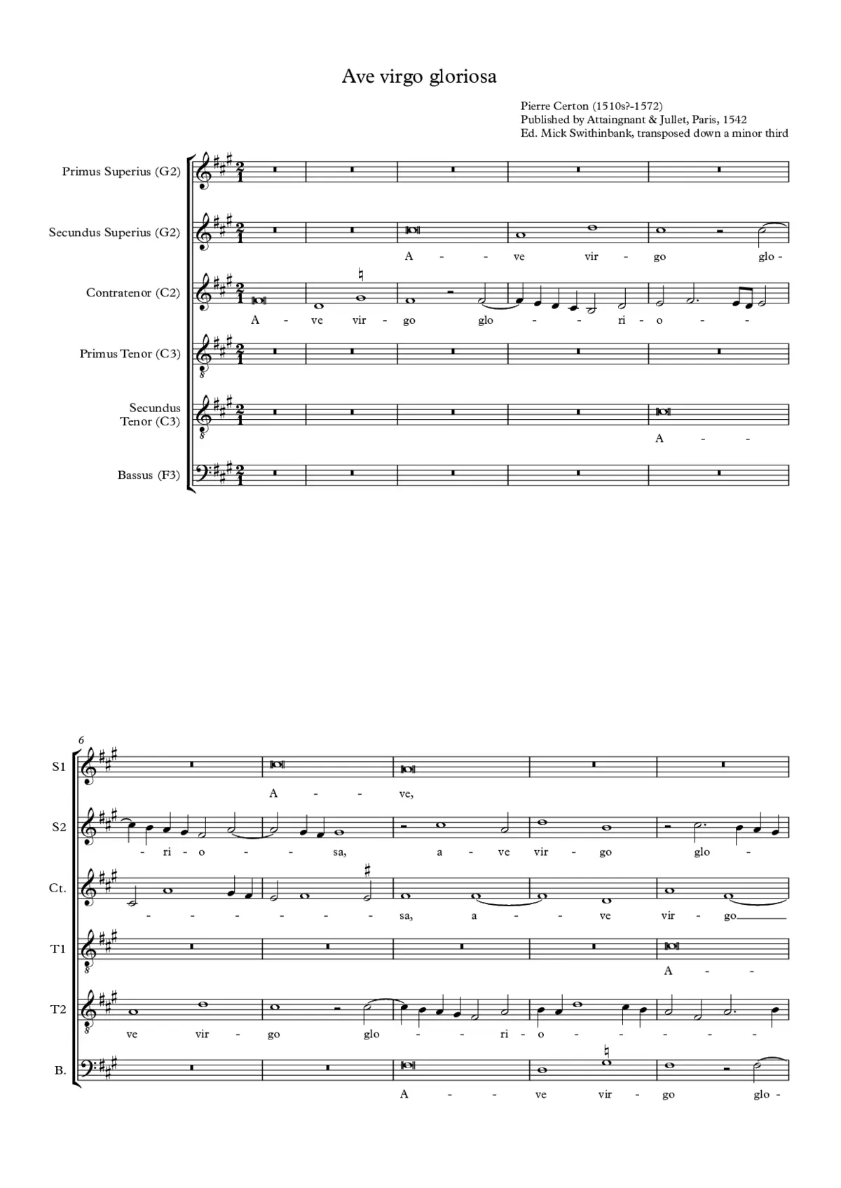 Ave virgo gloriosa - Page 1