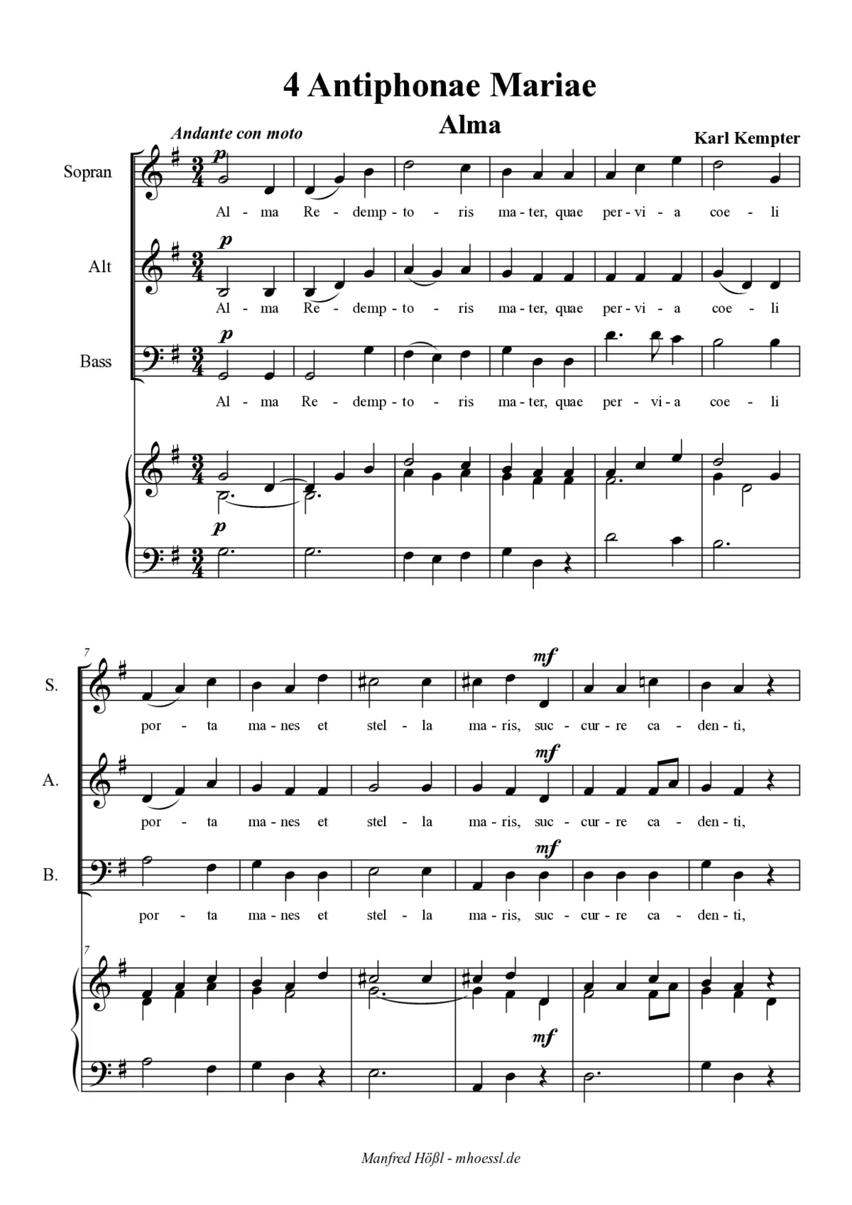 4 Marianische Antiphonen - Page 1