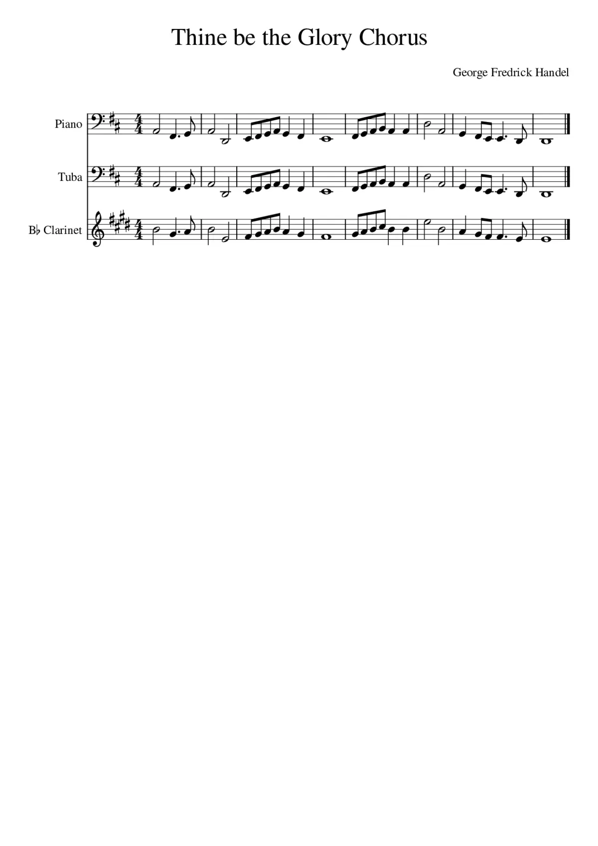 Thine be the Glory Chorus - Page 1