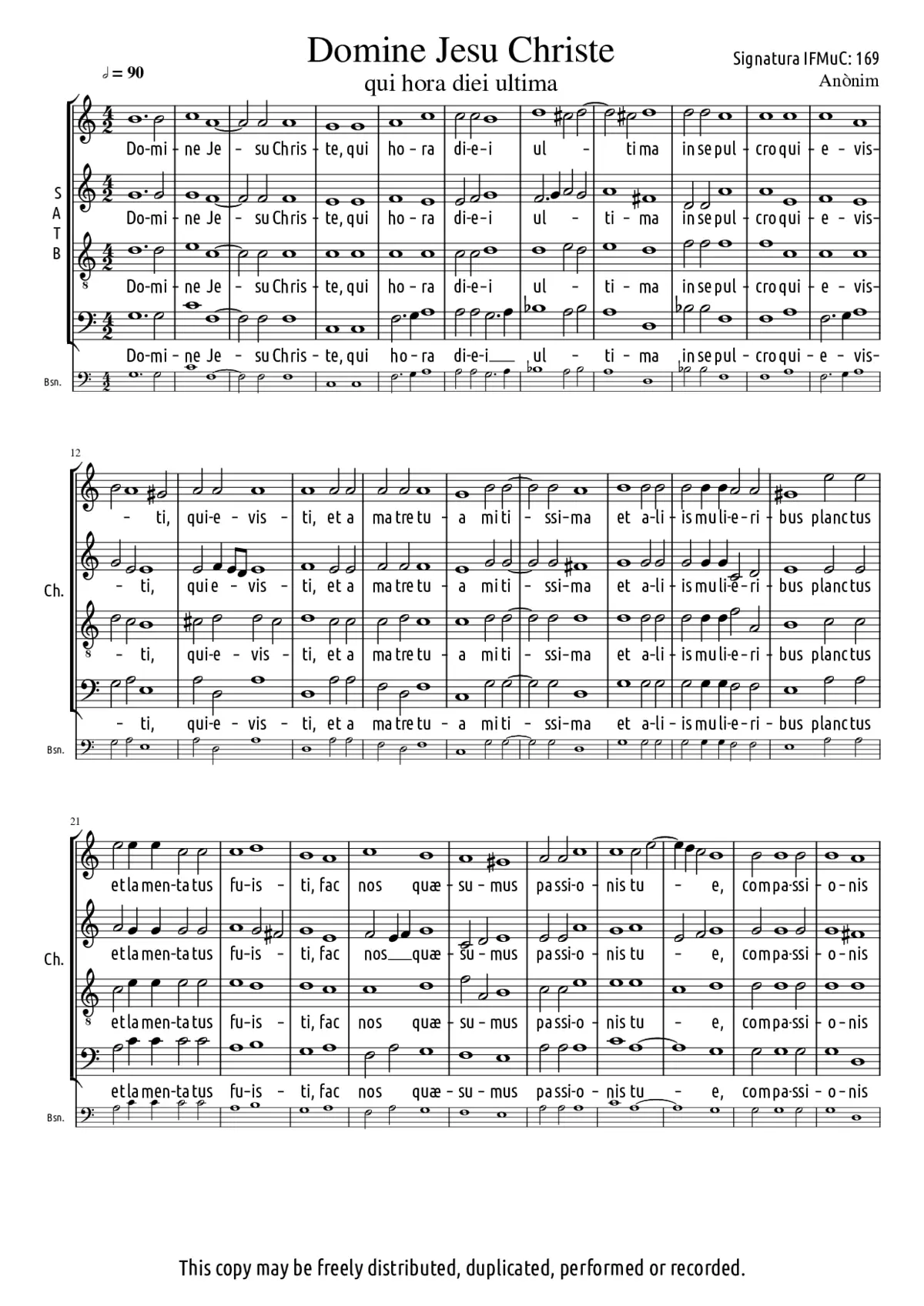 Domine Jesu Christe, qui hora diei ultima - Page 1