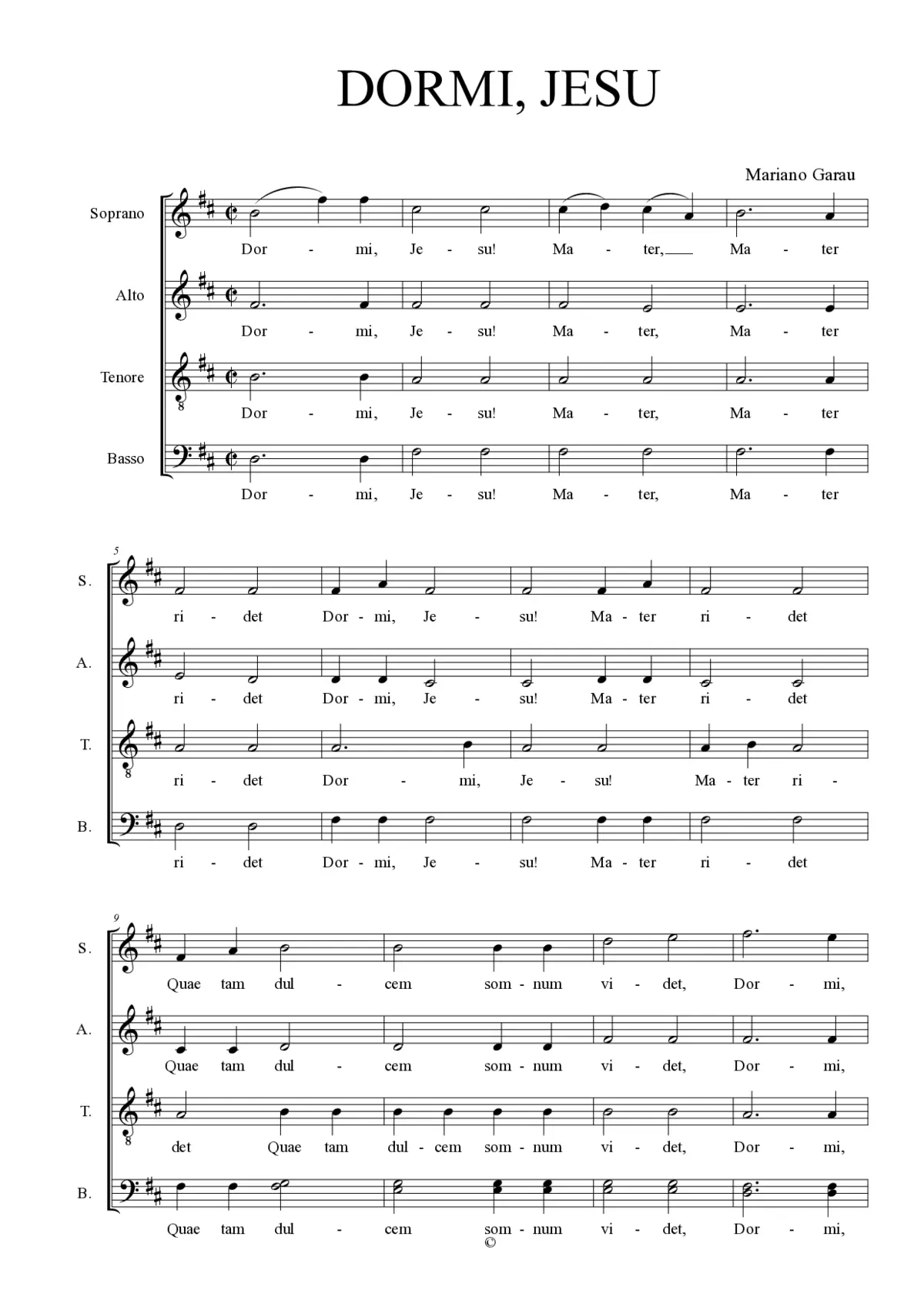 Dormi, Jesu - Page 1