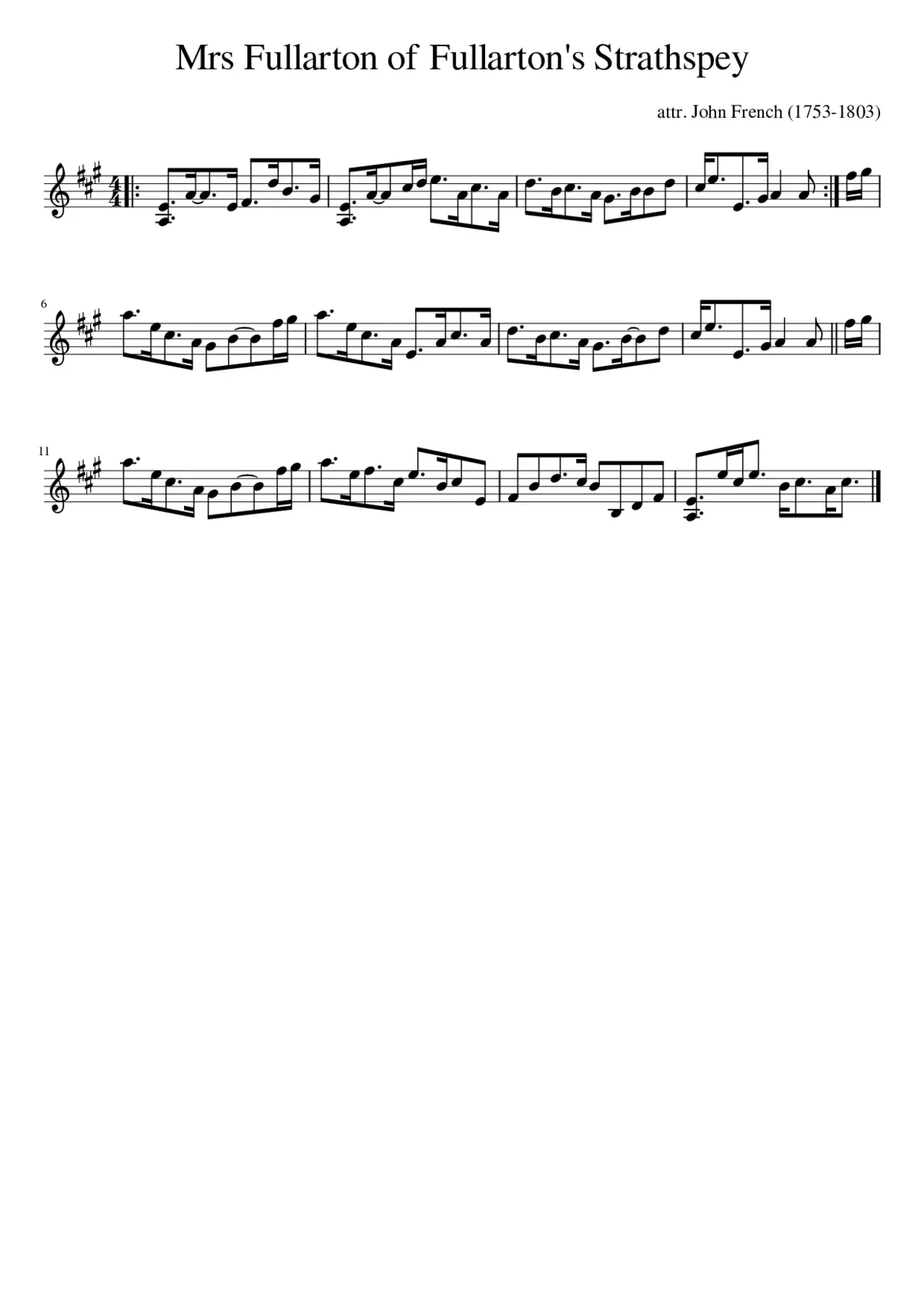 Mrs Fullarton of Fullarton's Strathspey - Page 1