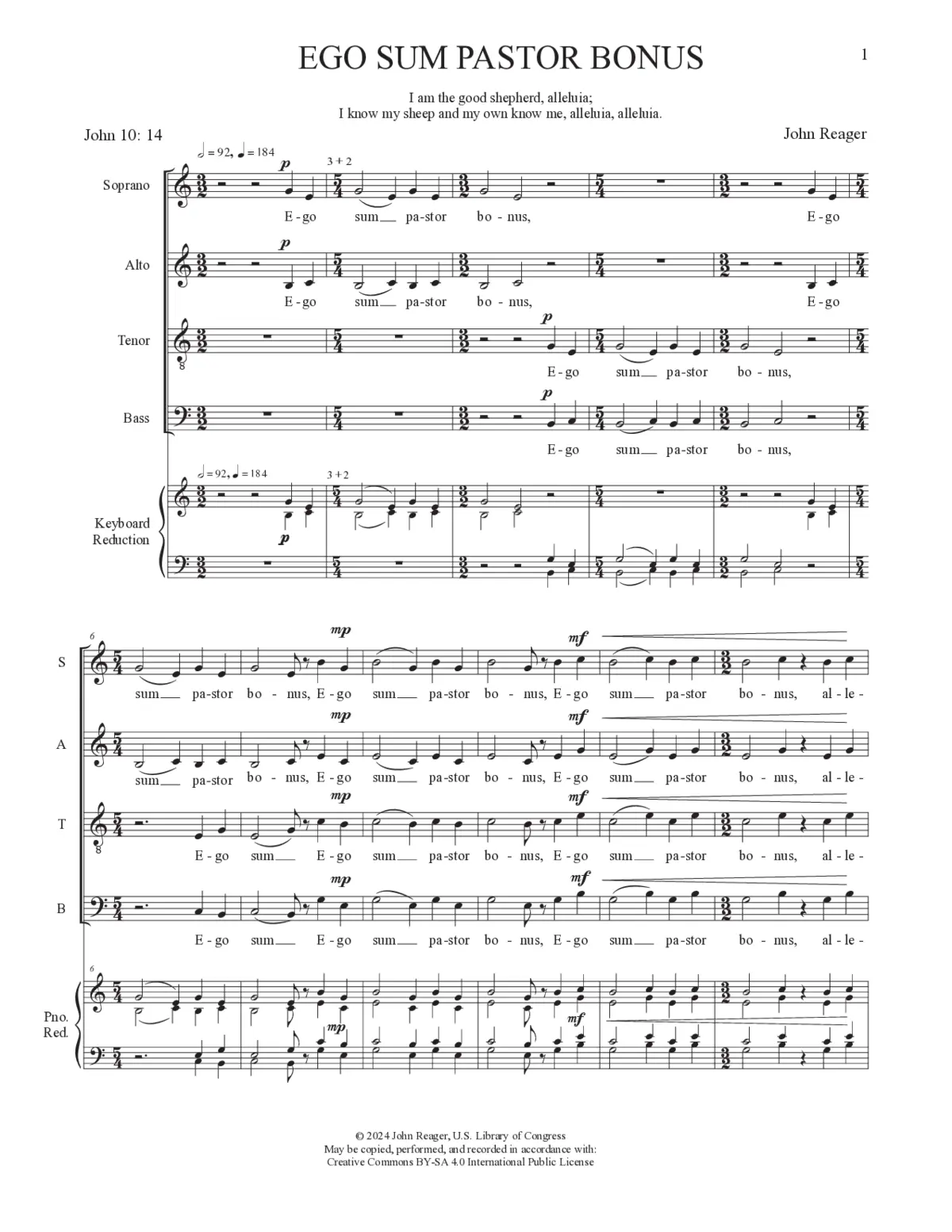 Ego sum pastor bonus - Page 1