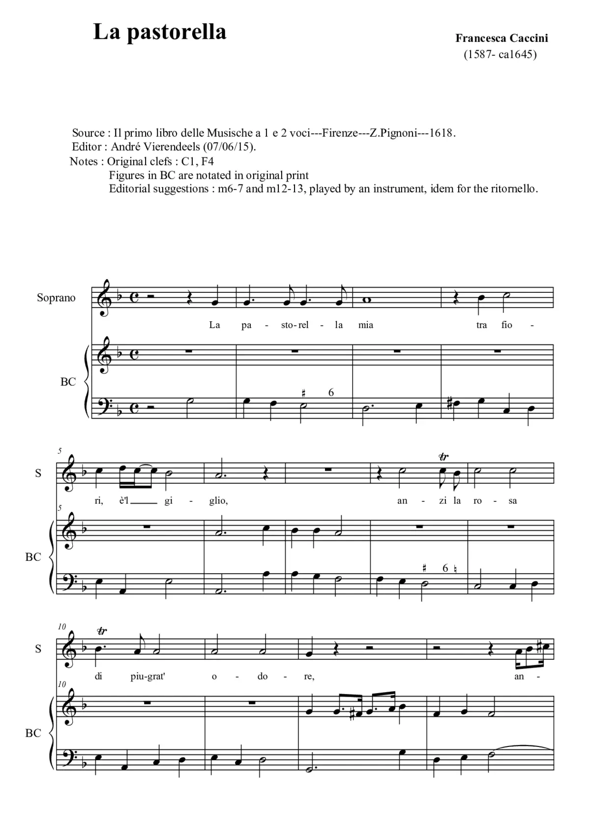 La pastorella - Page 1