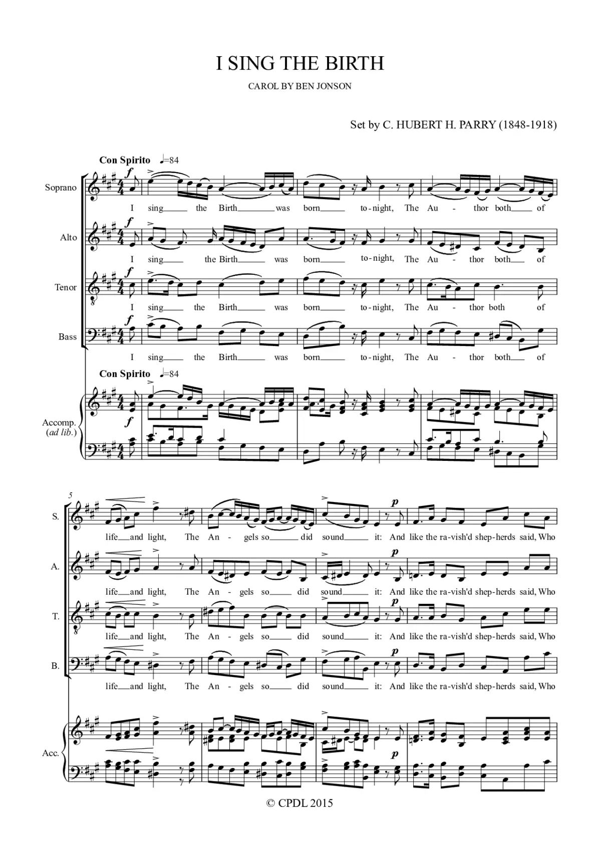 I sing the birth - Page 1