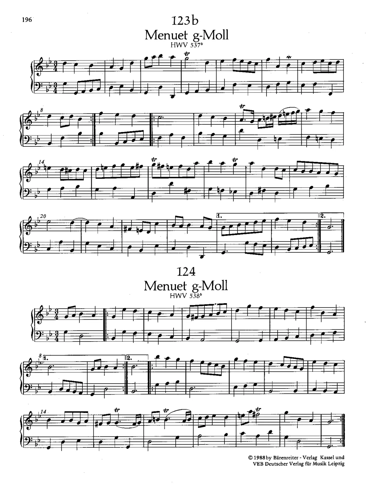 Minuet in G minor - Page 1