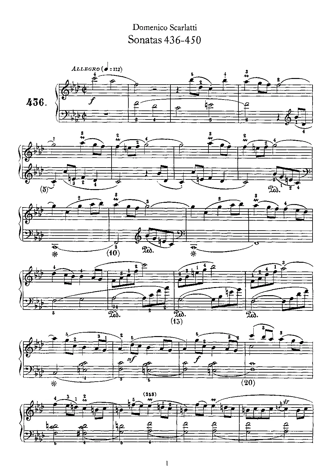 Keyboard Sonata in F minor - Page 1