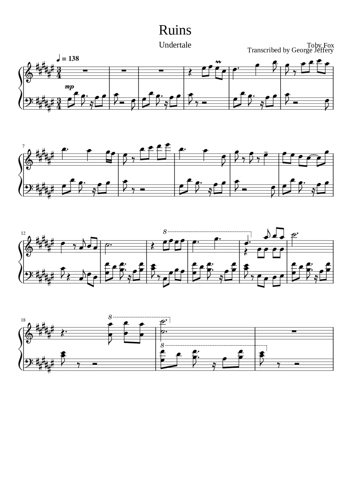 Undertale-Ruins - Page 1