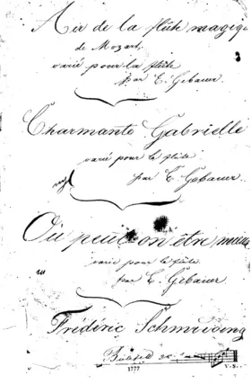 3 Airs variés pour la flûte