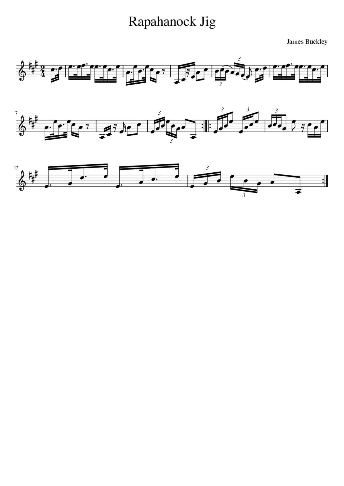 Rapahanock Jig - Page 1