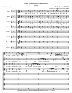 Amor, ond'è che tutto disarmato