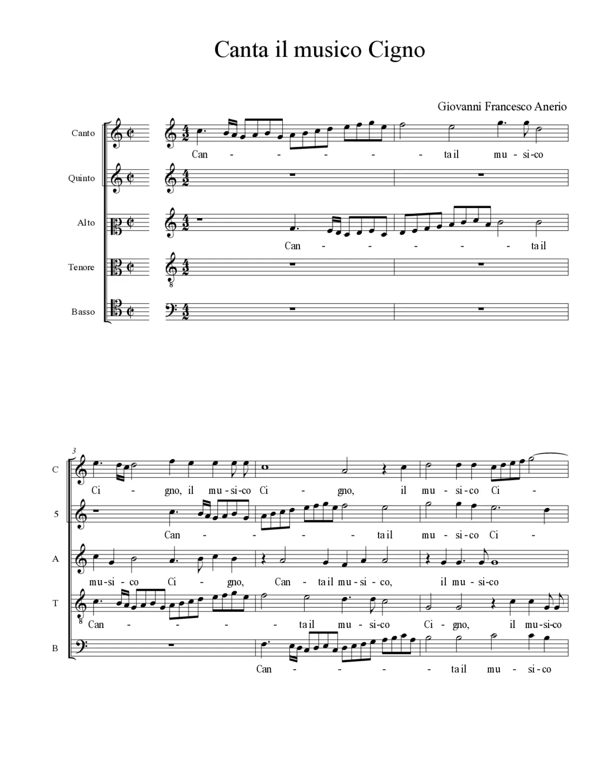 Canta il musico Cigno - Page 1