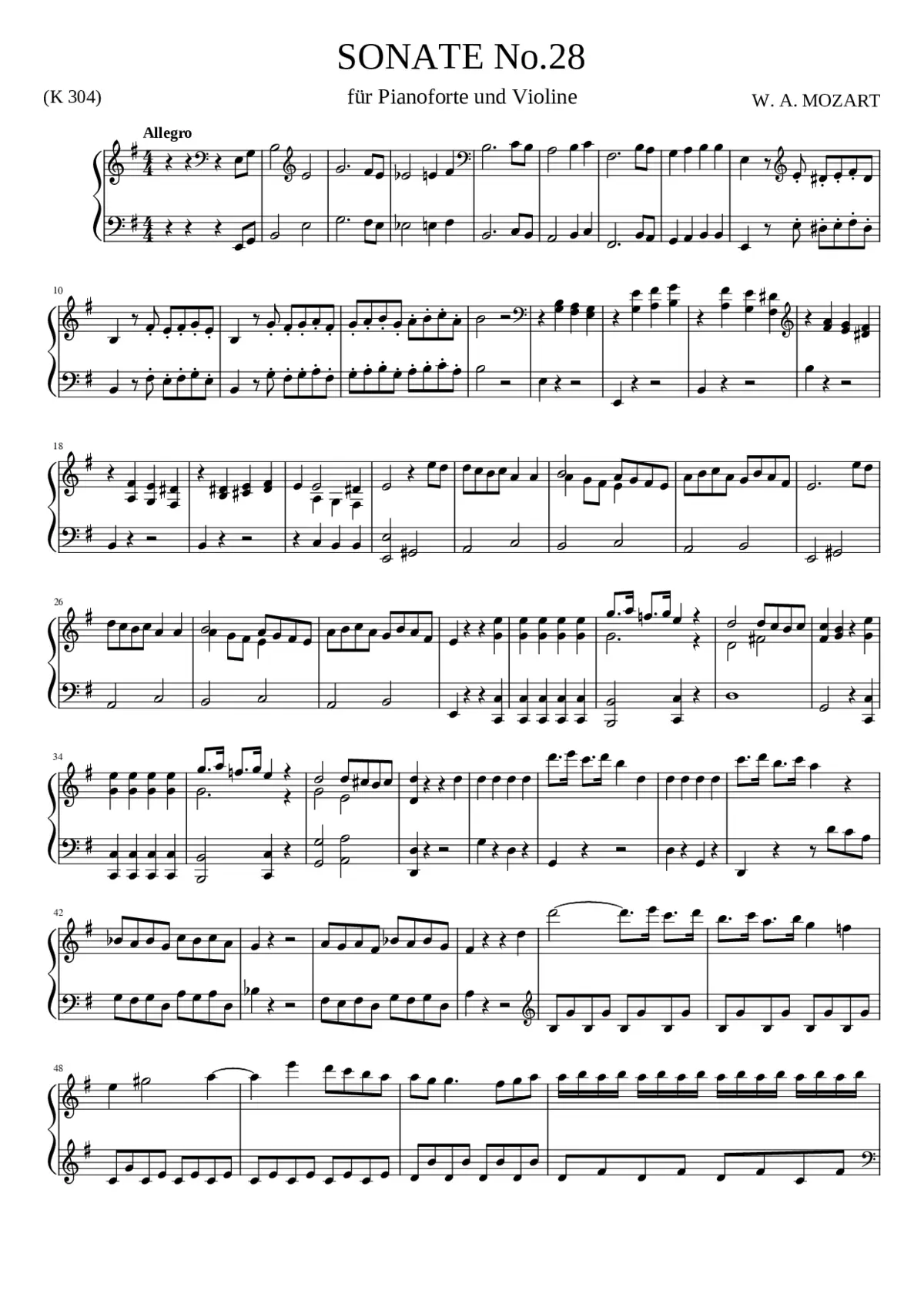 String Quartet No.21 in D major K.575 - Page 1
