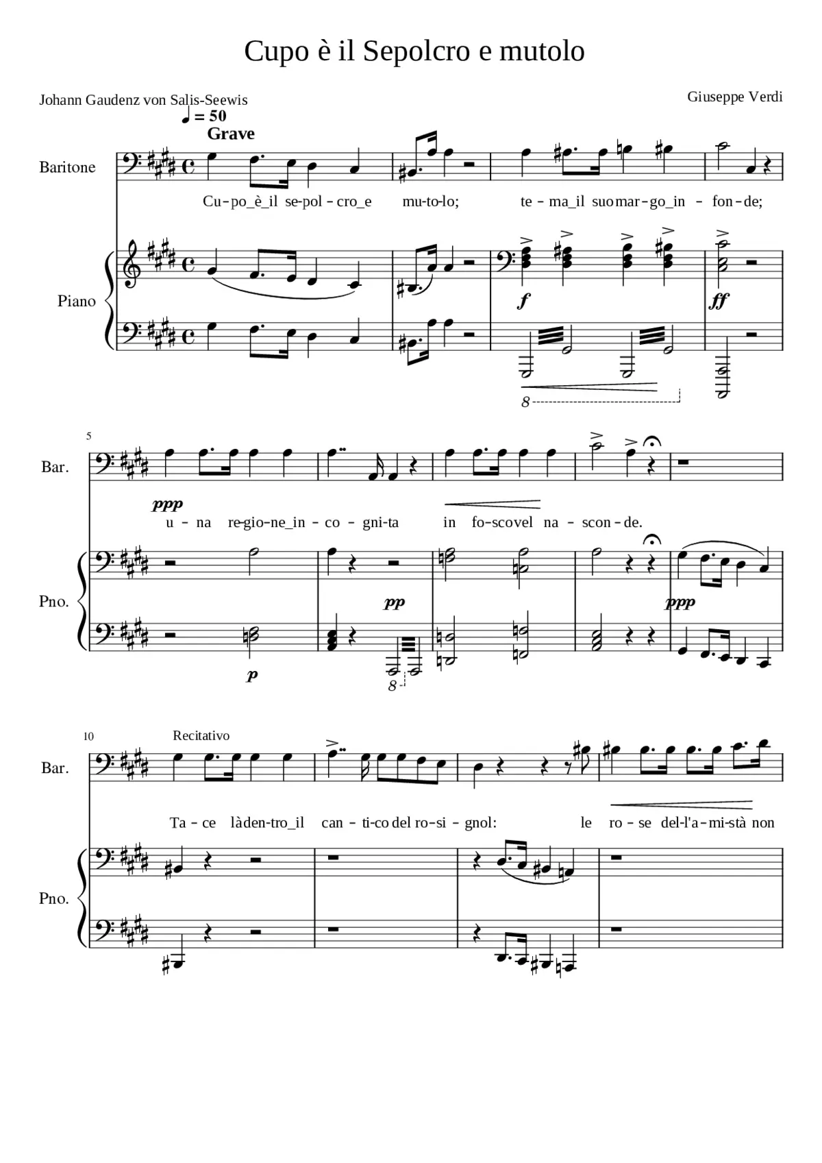 Cupo è il sepolcro e mutolo - Page 1