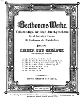 Drei Gesänge von Goethe