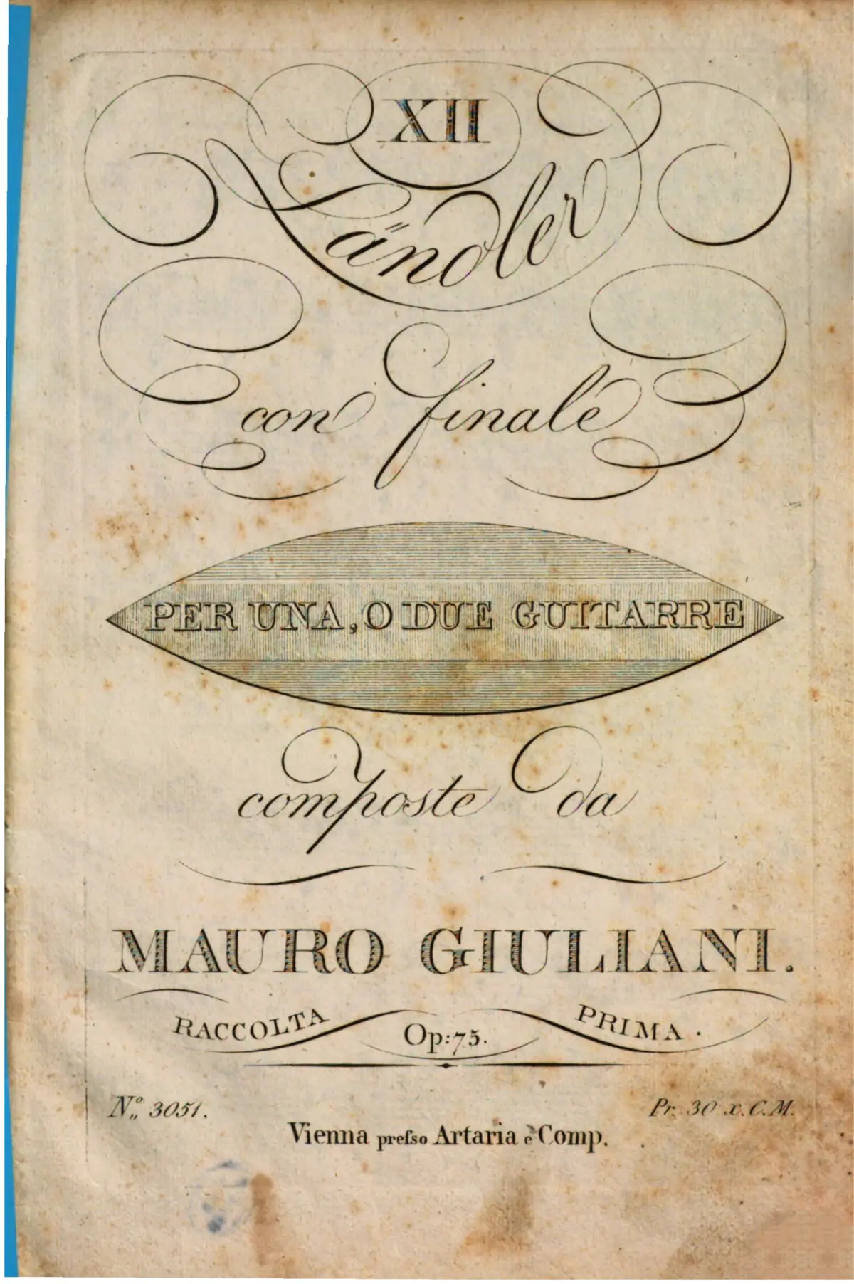 12 Ländler con finale per una o due Guitarre - Page 1
