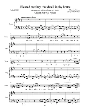 Blessed are they that dwell in thy house