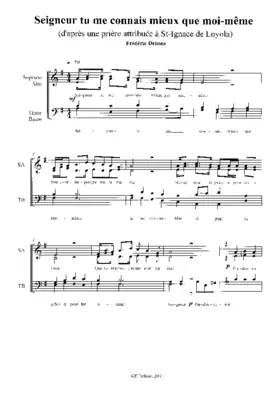 Seigneur tu me connais mieux que moi-même