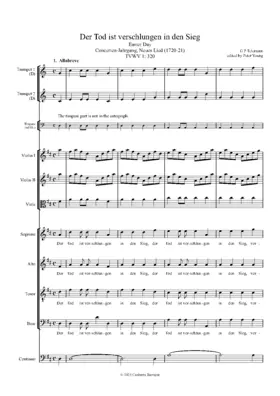 Der Tod ist verschlungen in den Sieg, TWV 1:320
