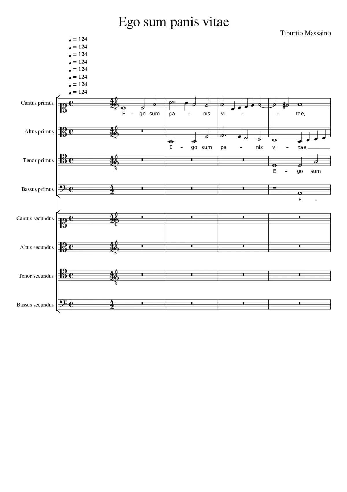 Ego sum panis vitae - Page 1