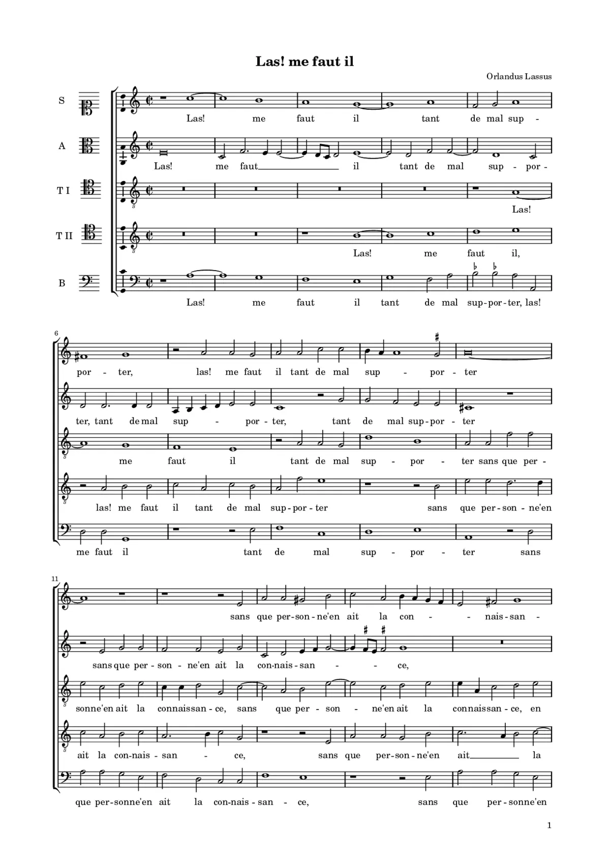 Las me faut il - Page 1