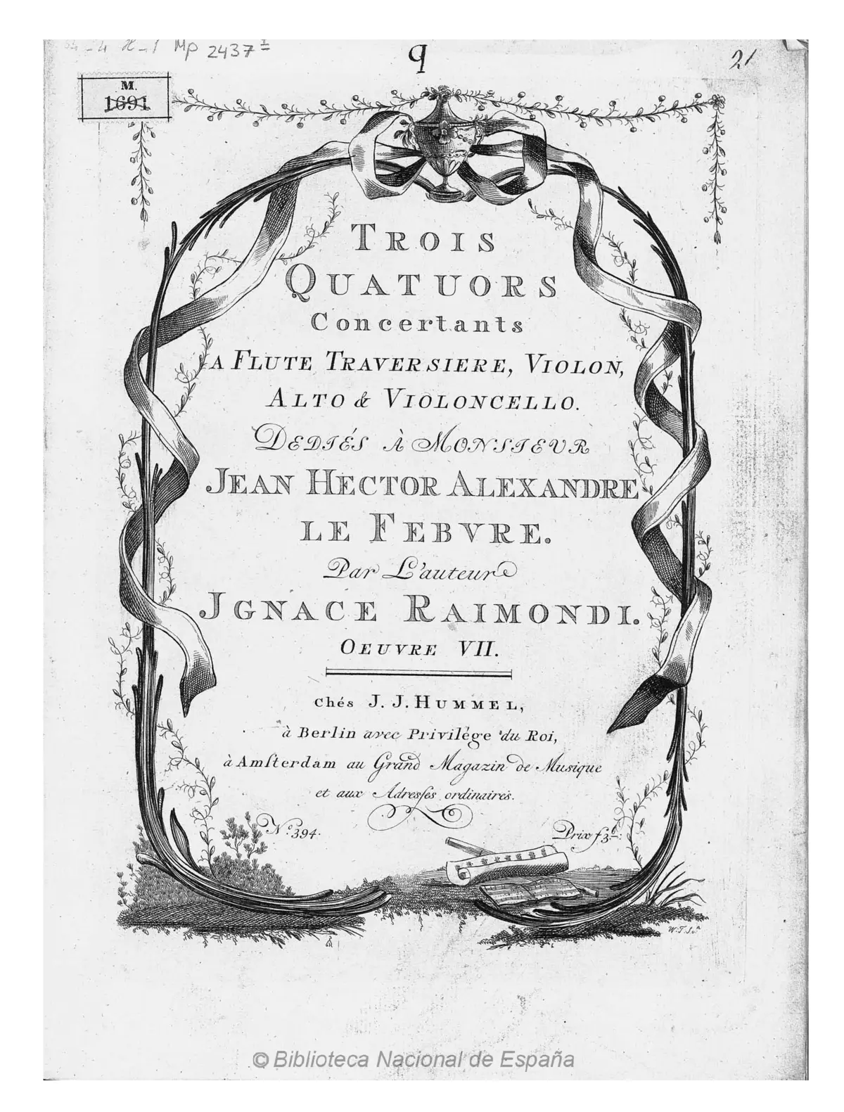 3 Flute Quartets, Op.7 - Page 1